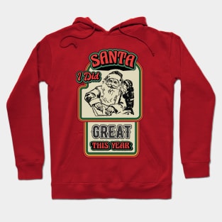 Funny Christmas Retro Holiday Vintage Santa Xmas Whispering Hoodie